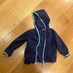 Carters blue fleece zip hoodie sweater